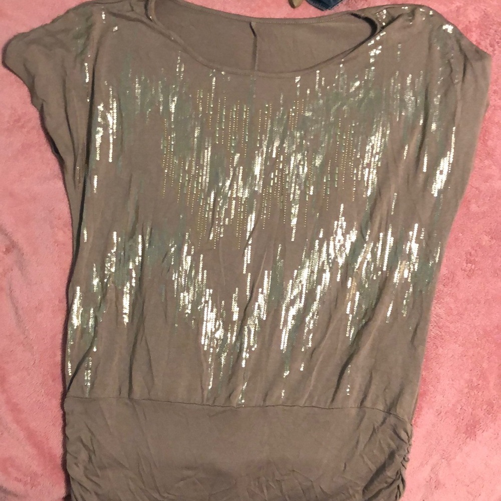 Beige and gold top